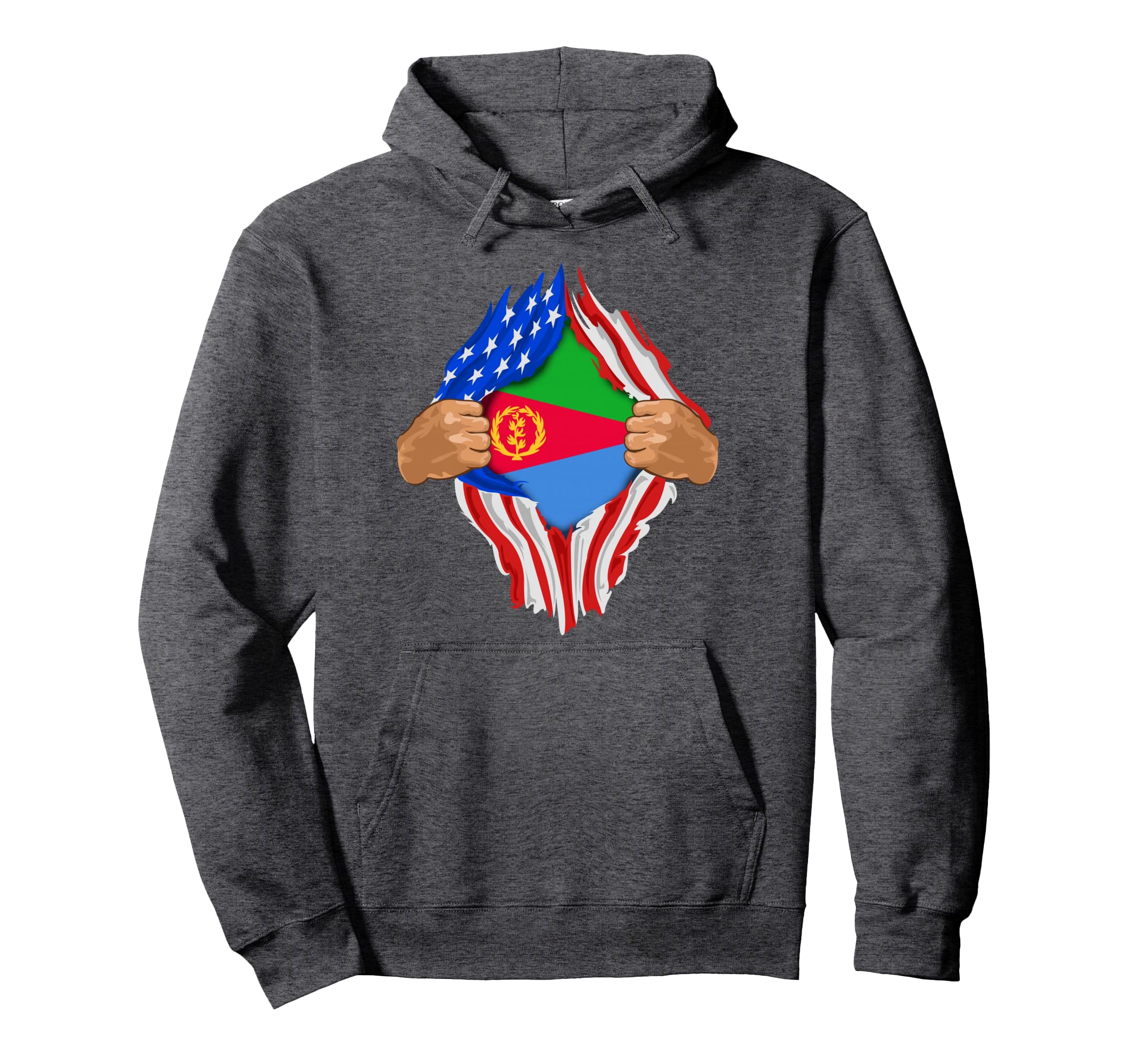 Eritrean Blood Inside Me Eritrea Flag Hoodie - Custom Art Print Men Women - T-Shirt, Sweatshirt, Hoodie