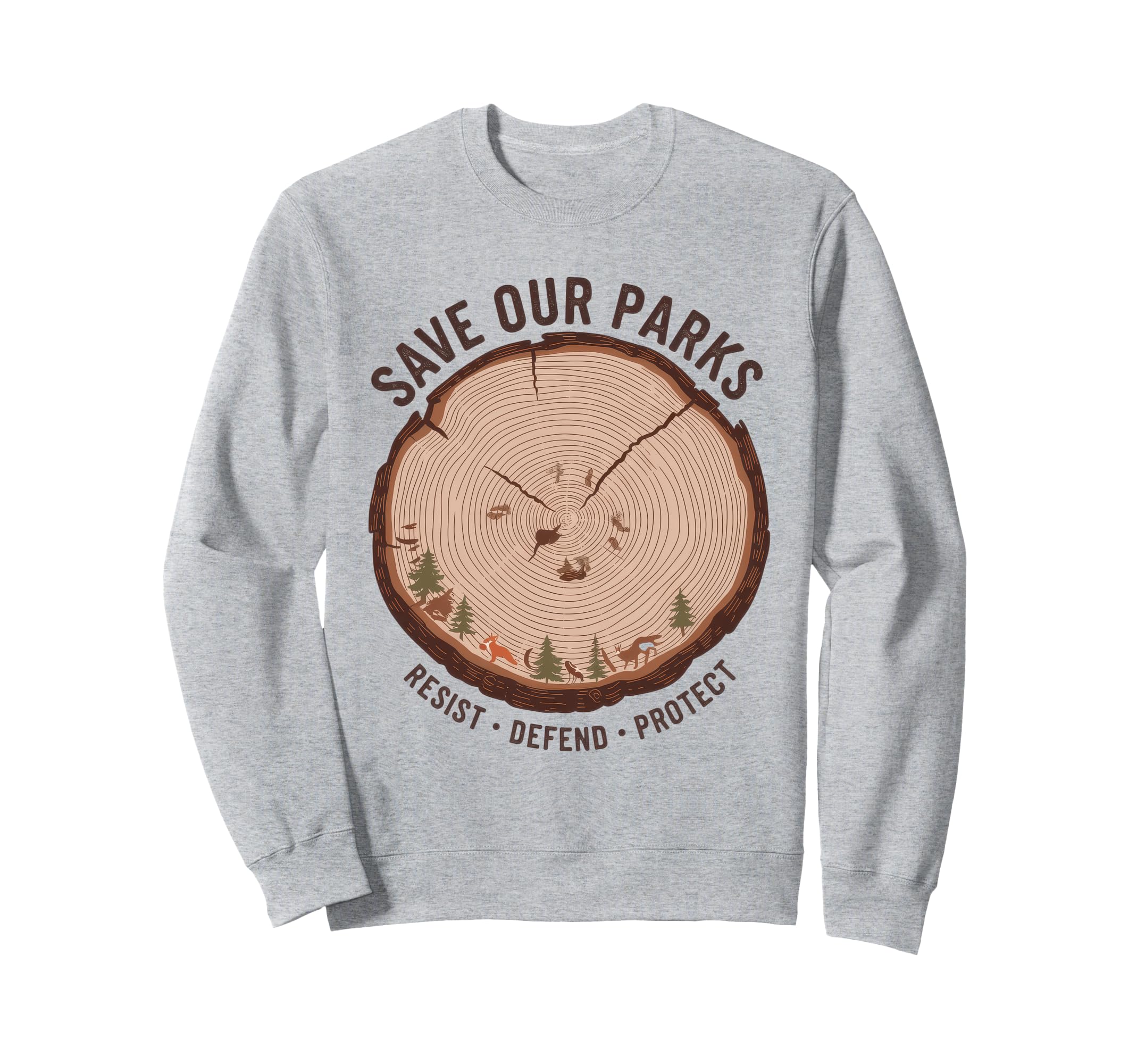 Save Our Parks Protect National Park Sweatshirt - Trendy Graphic for Adults - T-Shirt, Sweatshirt, Hoodie