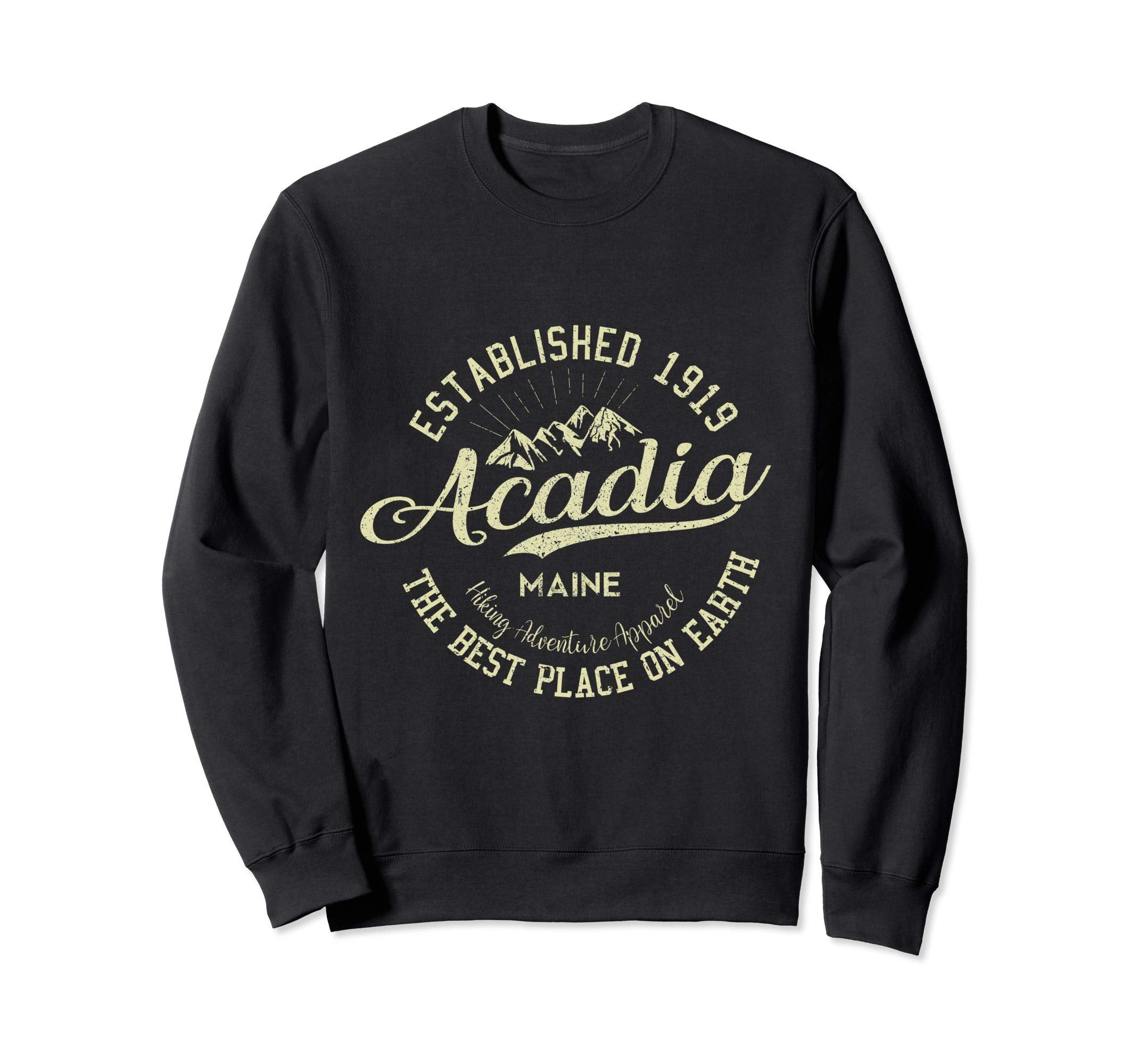 Acadia National Park Maine Hiking Sweatshirt - Minimalist Print Men Women - T-Shirt, Sweatshirt, Hoodie