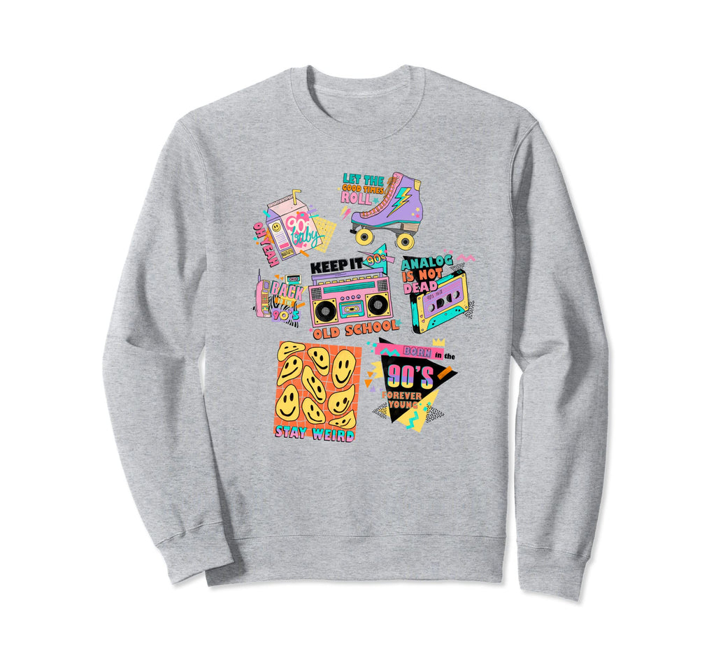 90S Nostalgia Collage Disco Sweatshirt - Custom Art Print for Adults - T-Shirt, Sweatshirt, Hoodie