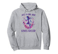 Just Who Loves Soccer Soccer Lovers Gift Hoodie - Graphic Print for Adults - T-Shirt, Sweatshirt, Hoodie