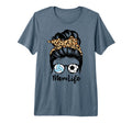 Mom Life Messy Bun Hair Funny Soccer T-Shirt - Minimalist Print for Adults - T-Shirt, Sweatshirt, Hoodie