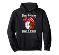 Busy Raising Ballers Funny Volleyball Hoodie - Unique Graphic Men Women - T-Shirt, Sweatshirt, Hoodie