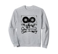 Cassette Tape Skull And Crossbones Sweatshirt - Novelty Apparel for Adults - T-Shirt, Sweatshirt, Hoodie