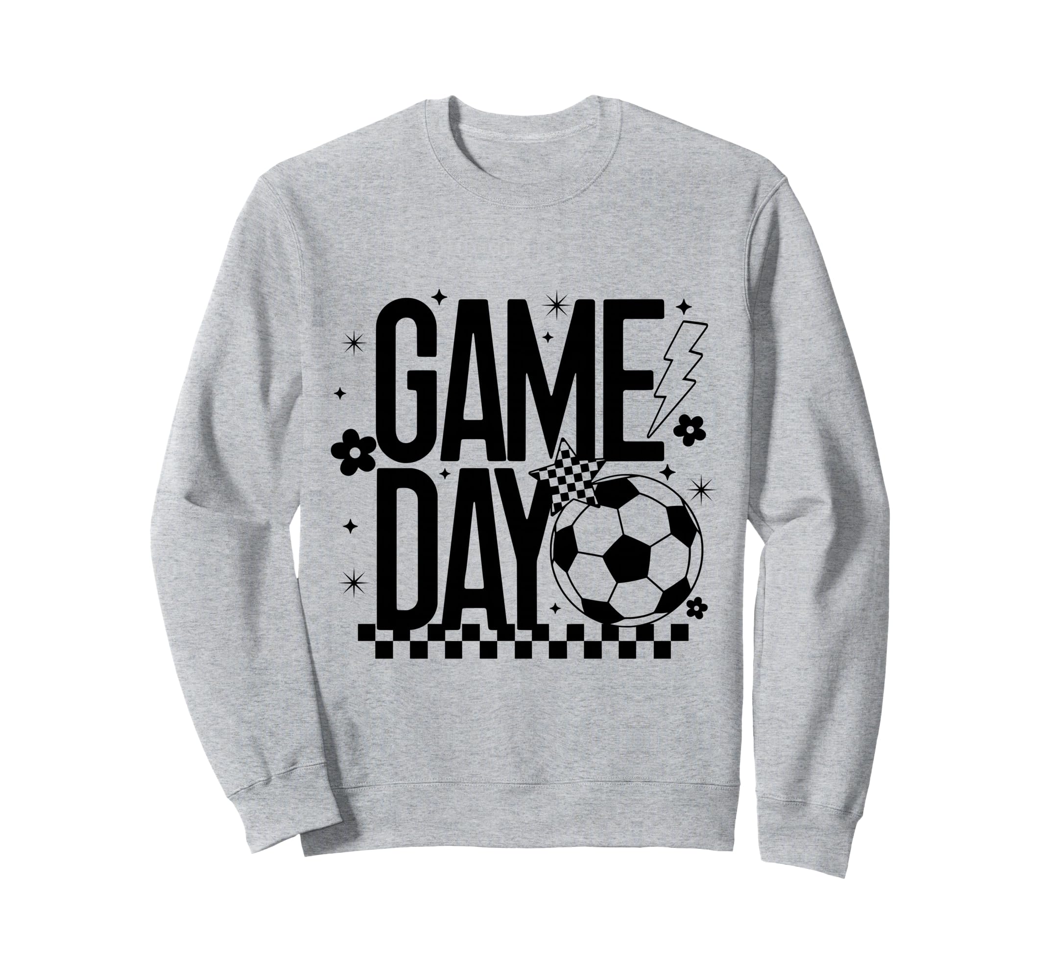 Game Day Soccer Season Mom Checkered Sweatshirt - Unique Graphic Men Women - T-Shirt, Sweatshirt, Hoodie