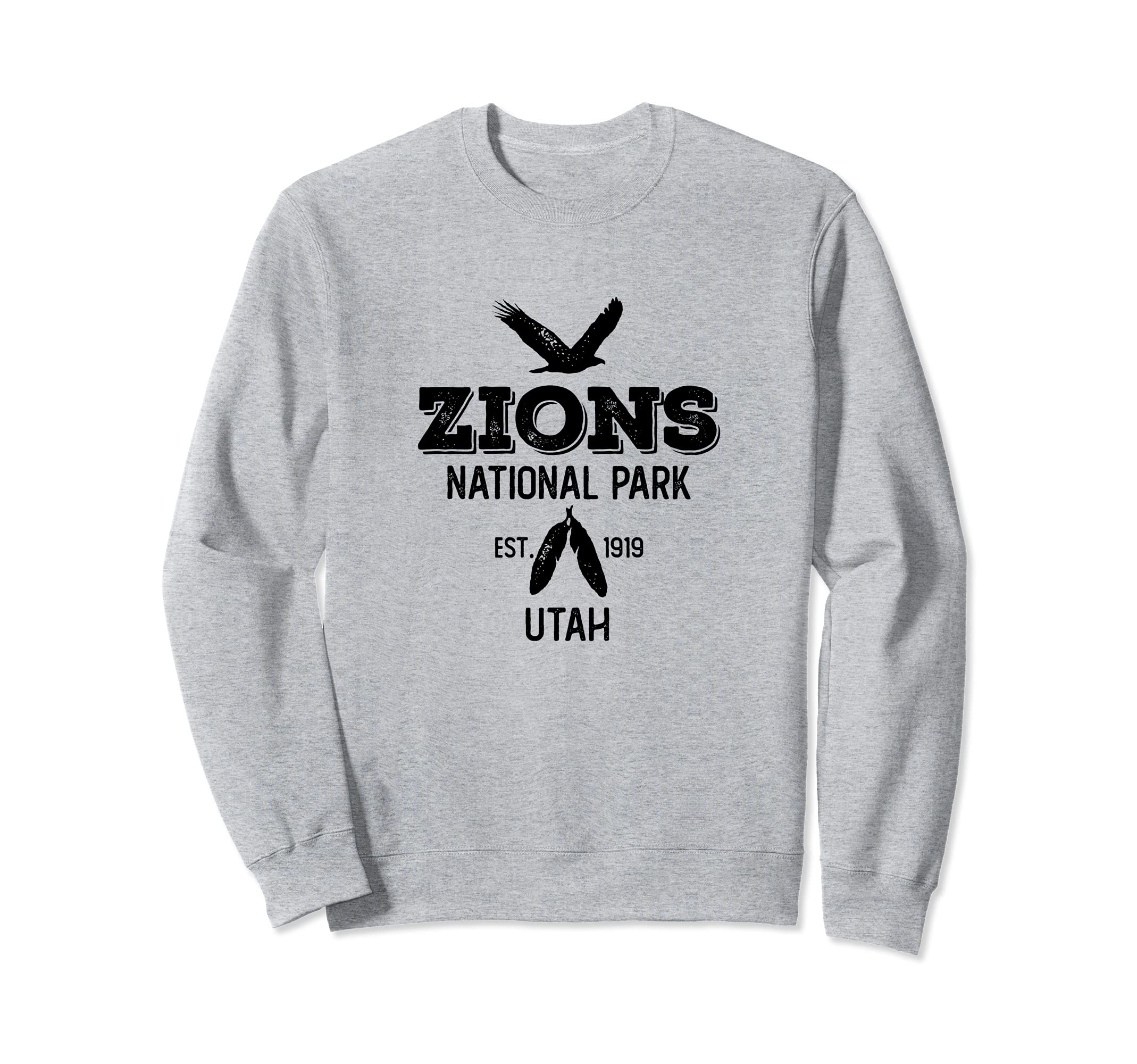Zion National Park Eagle Feathers Sweatshirt - Trendy Graphic for Adults - T-Shirt, Sweatshirt, Hoodie
