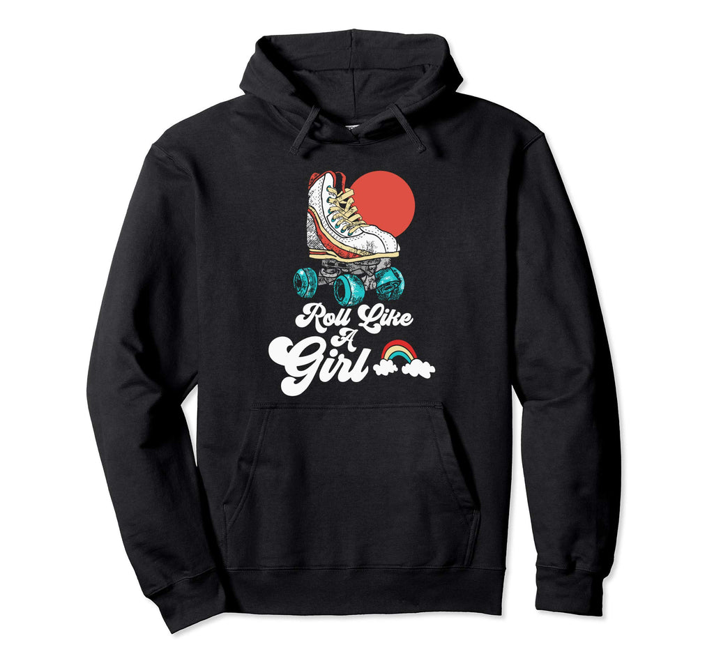 Roll Like Minimalist Roller Skate Hoodie - Casual Everyday Wear for Adults - T-Shirt, Sweatshirt, Hoodie