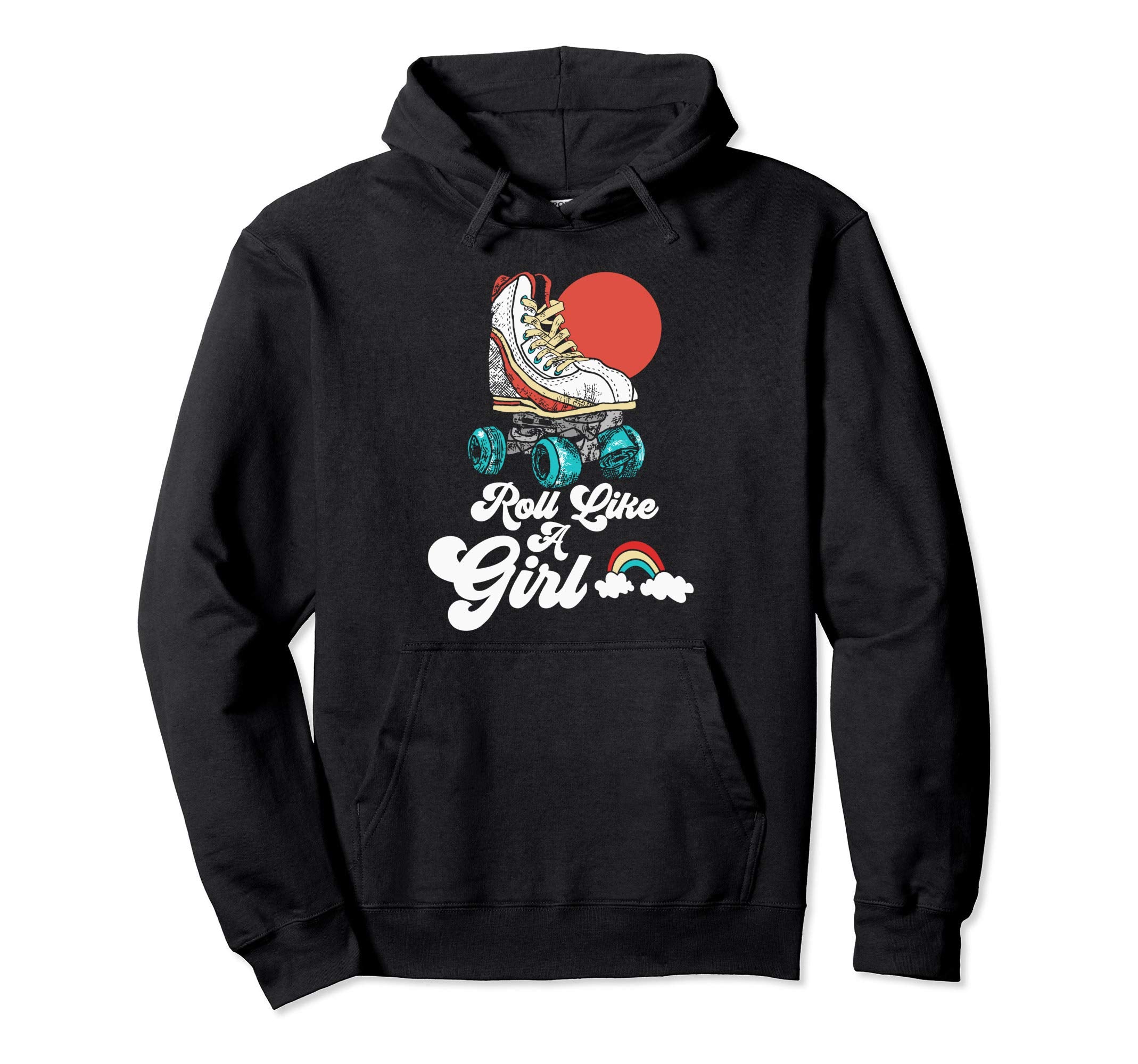 Roll Like Minimalist Roller Skate Hoodie - Casual Everyday Wear for Adults - T-Shirt, Sweatshirt, Hoodie