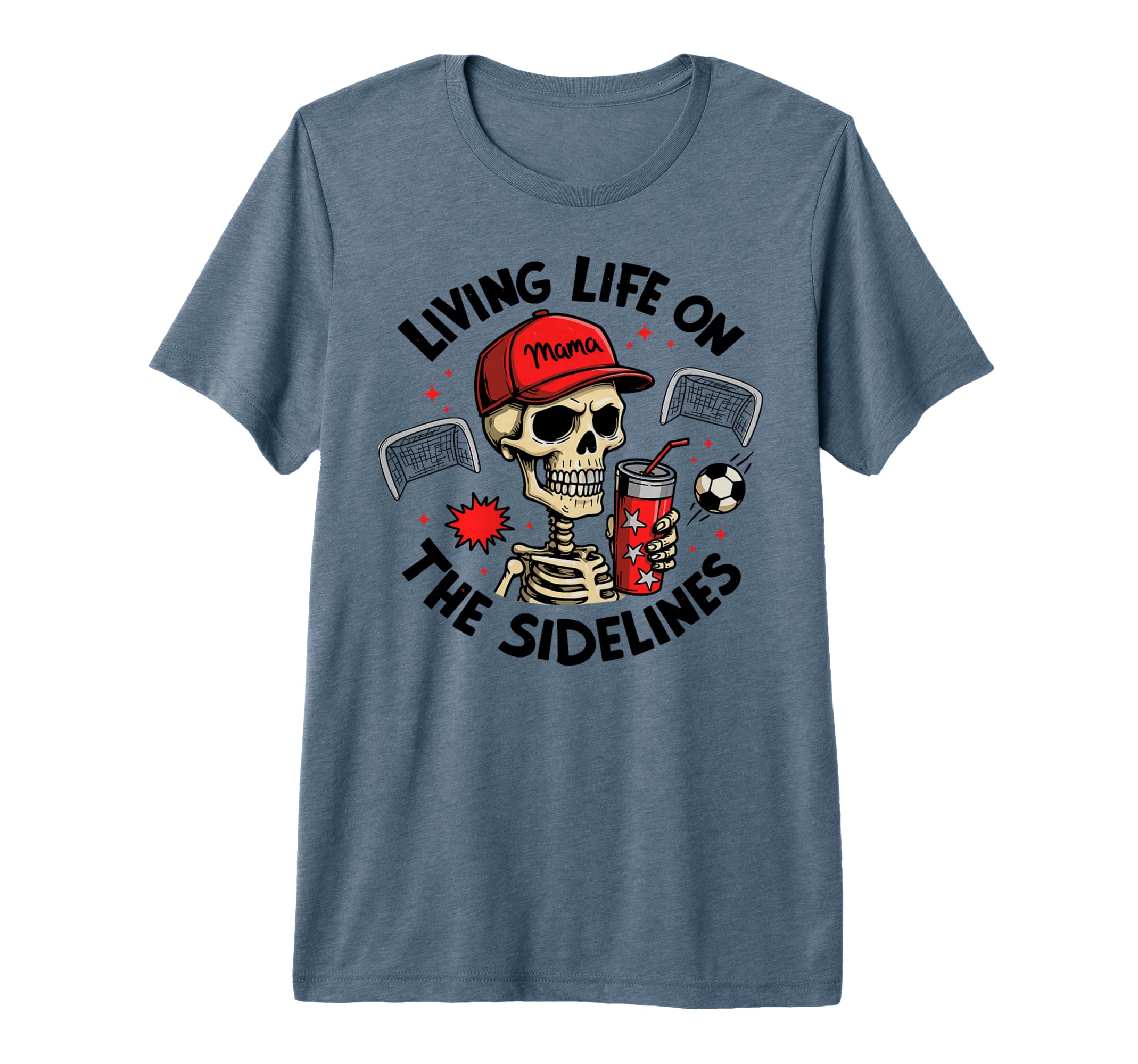 Living Life Sidelines Soccer Mama T-Shirt - Minimalist Print for Adults - T-Shirt, Sweatshirt, Hoodie