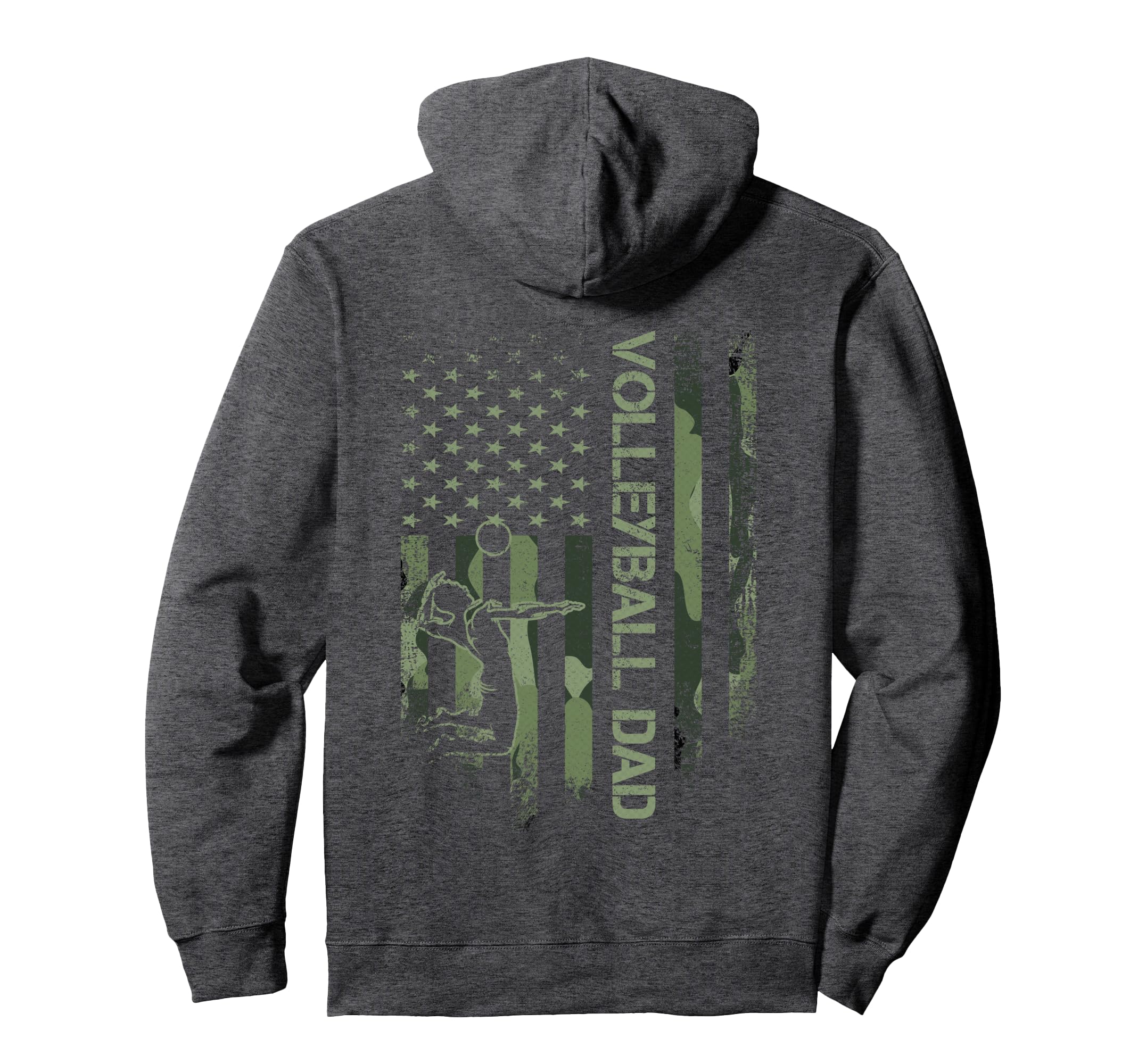 Usa Camo Flag Proud Volleyball Dad Hoodie - Streetwear Style for Adults - T-Shirt, Sweatshirt, Hoodie