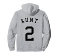 Aunt Team Uniform No 2 Soccer Volleyball Hoodie - Minimalist Print Unisex - T-Shirt, Sweatshirt, Hoodie