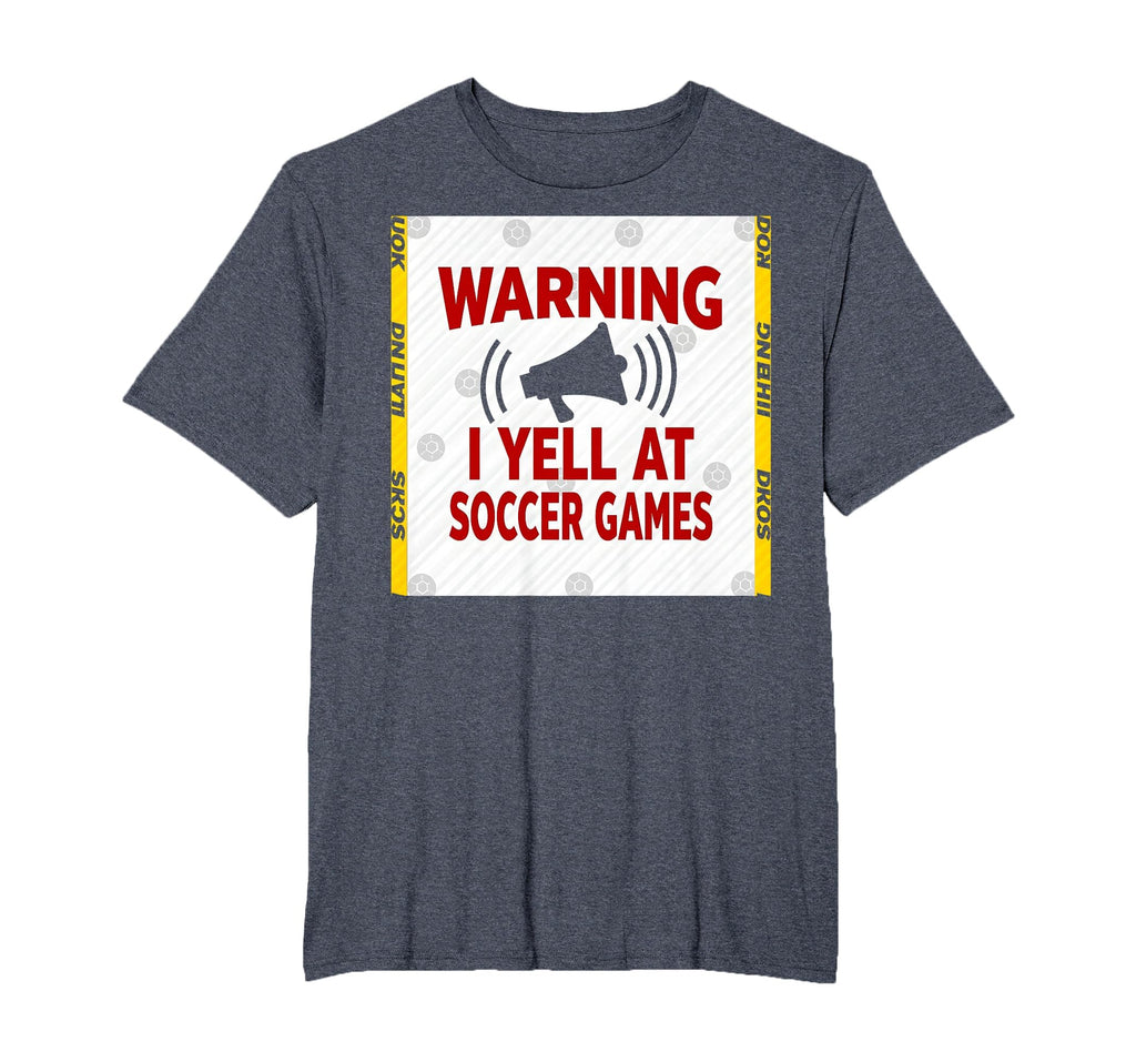 Warning I Yell Soccer Games T-Shirt - Minimalist Print for Adults - T-Shirt, Sweatshirt, Hoodie