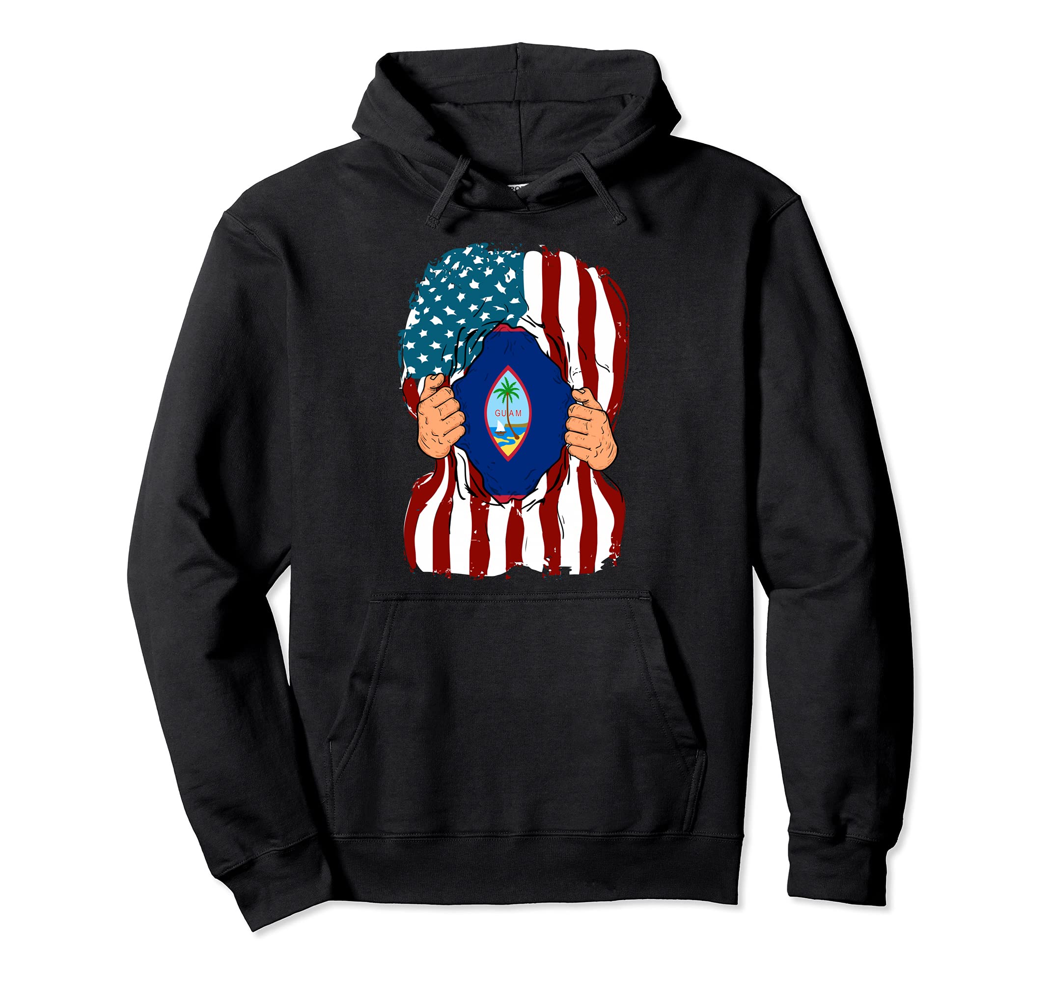 Guam Flag Blood Inside Me Home Pride Hoodie - Unique Graphic Men Women - T-Shirt, Sweatshirt, Hoodie