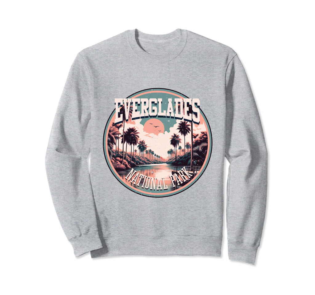 Everglades National Park Round Sweatshirt - Trendy Graphic Unisex - T-Shirt, Sweatshirt, Hoodie