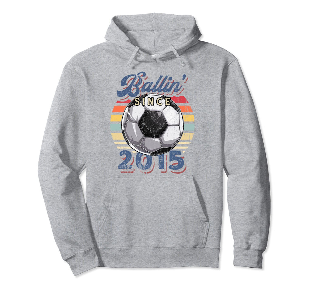 Ballin Since 2015 7Th Soccer Birthday Hoodie - Minimalist Print Unisex - T-Shirt, Sweatshirt, Hoodie