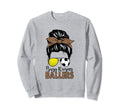 Tennis And Soccer Mom Messy Bun Sweatshirt - Unique Graphic Men Women - T-Shirt, Sweatshirt, Hoodie