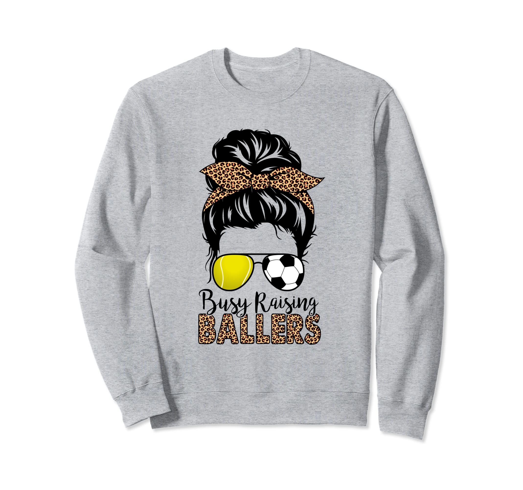 Tennis And Soccer Mom Messy Bun Sweatshirt - Unique Graphic Men Women - T-Shirt, Sweatshirt, Hoodie