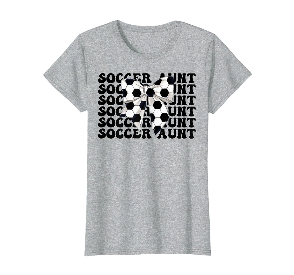 Soccer Aunt Soccer Auntie Coquette Bow T-Shirt - Streetwear Style Unisex - T-Shirt, Sweatshirt, Hoodie