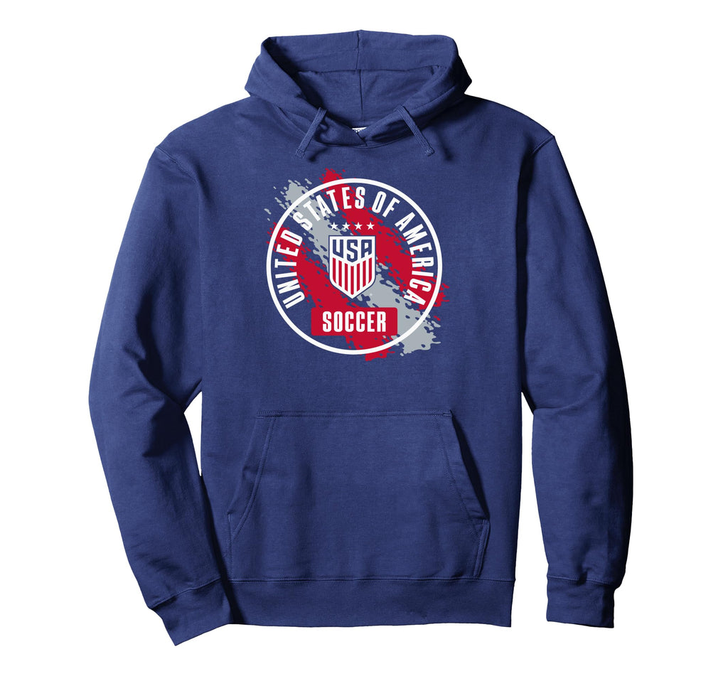 Usa Soccer Paint Navy Uswnt Hoodie - Aesthetic Graphic for Adults - T-Shirt, Sweatshirt, Hoodie