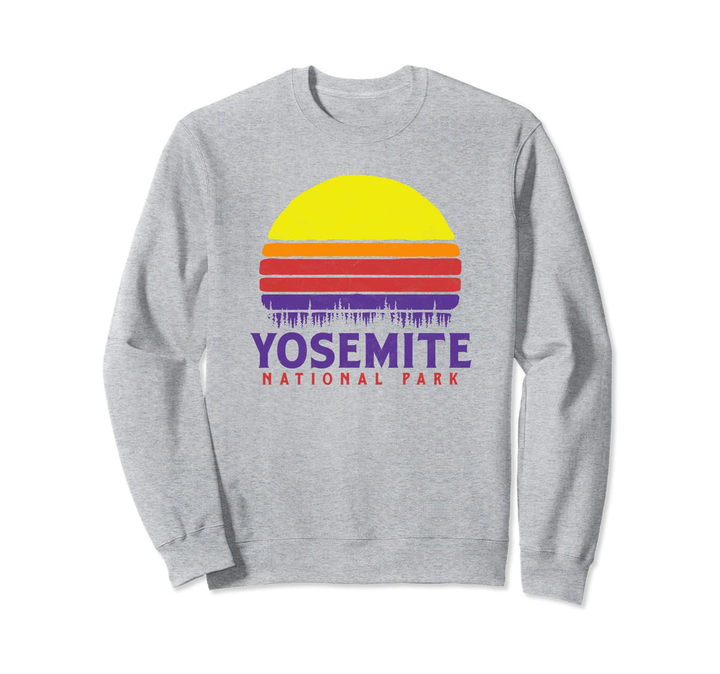 Yosemite National Park Sun Trees Sweatshirt - Minimalist Print Unisex - T-Shirt, Sweatshirt, Hoodie
