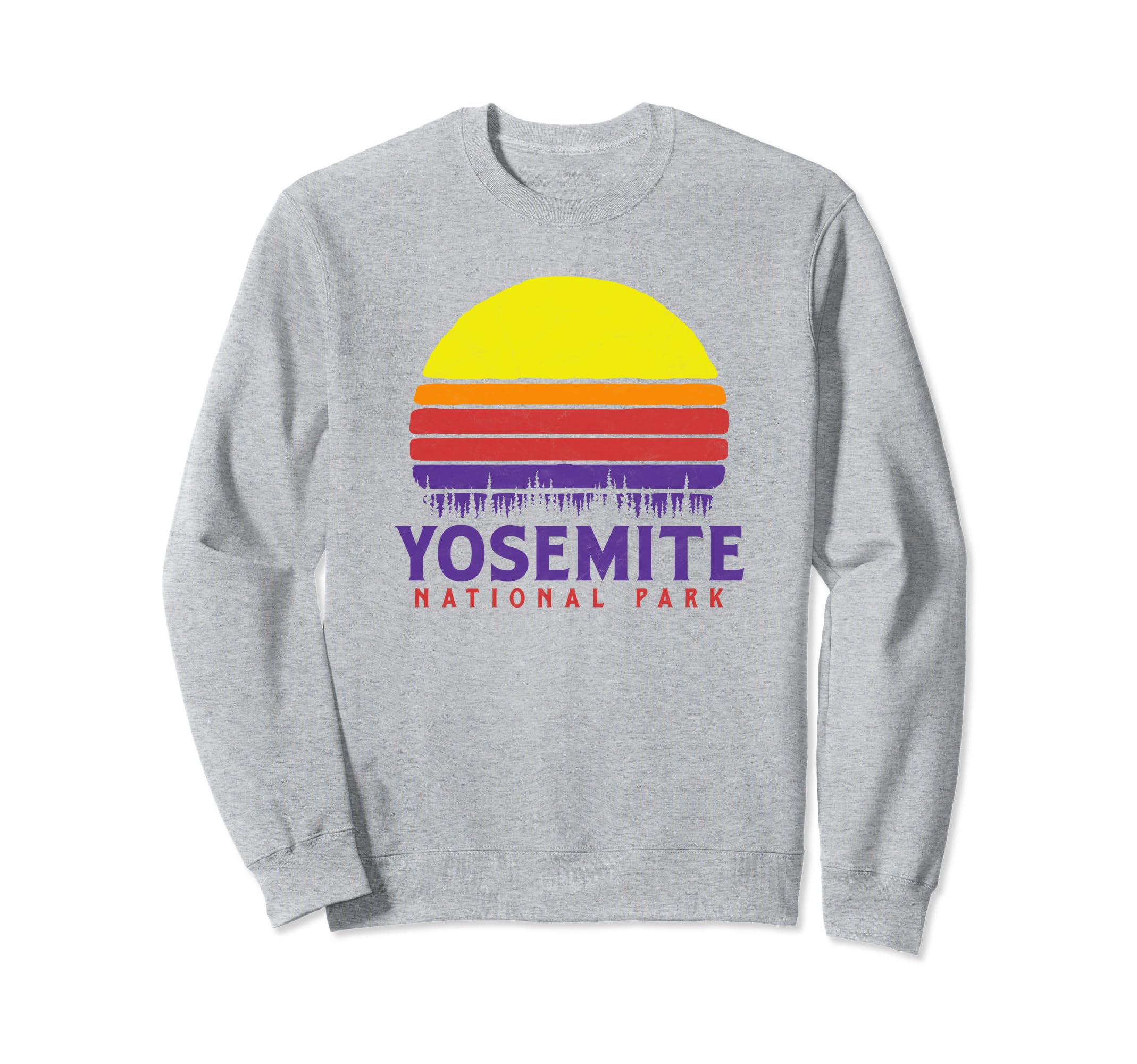 Yosemite National Park Sun Trees Sweatshirt - Minimalist Print Unisex - T-Shirt, Sweatshirt, Hoodie