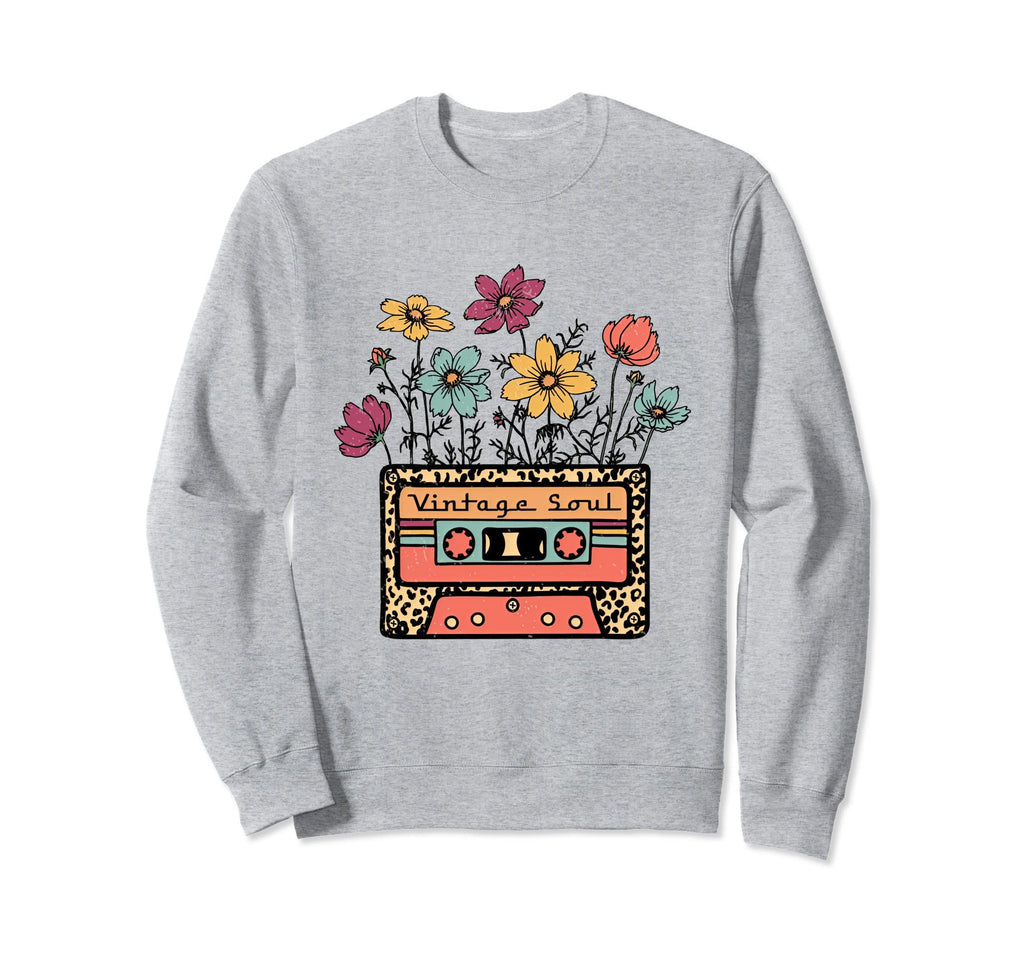 Funny Soul Leopard Cassette Tape Sweatshirt - Minimalist Print for Adults - T-Shirt, Sweatshirt, Hoodie
