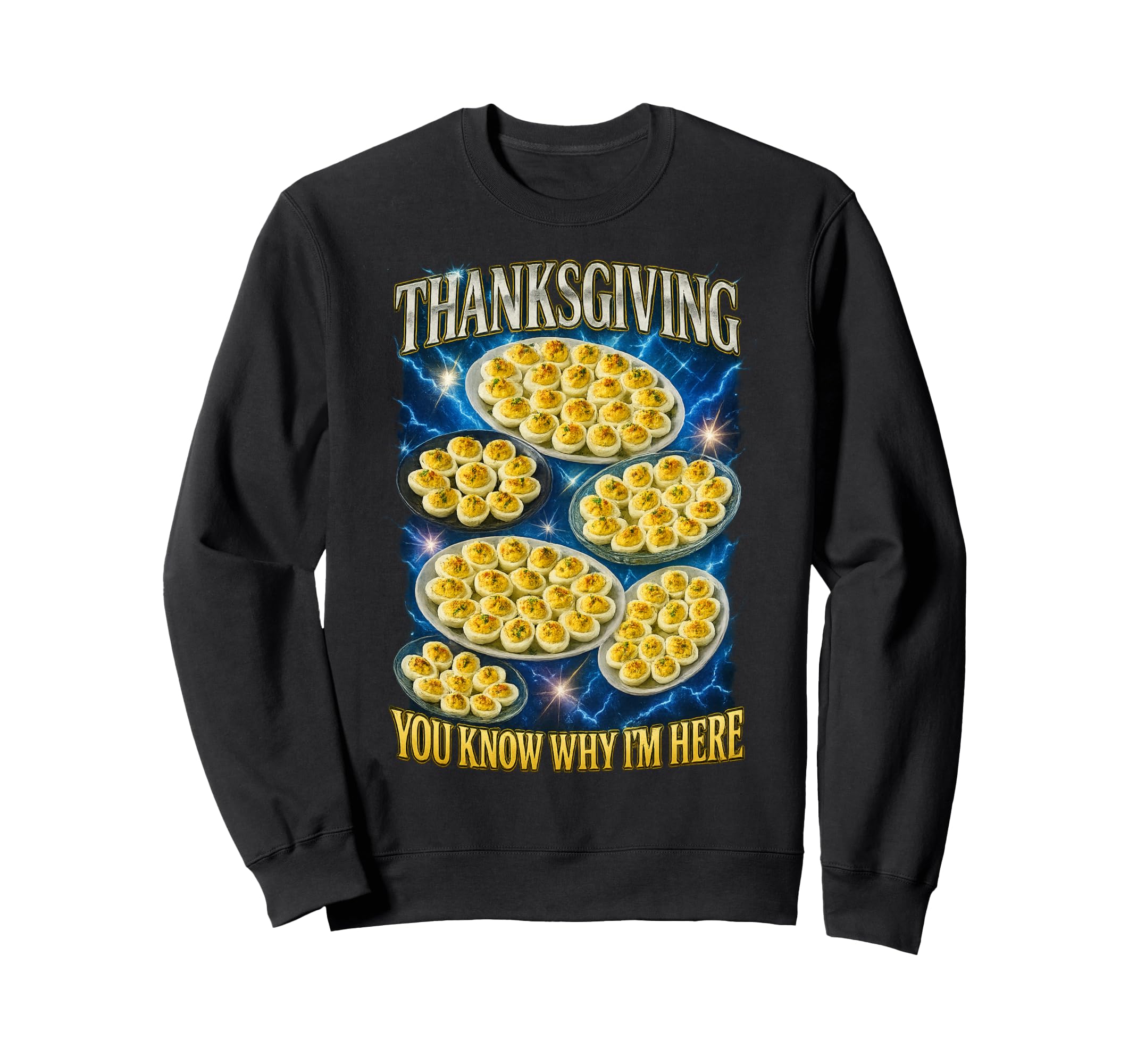 Thanksgiving 90S 2000S Deviled Sweatshirt - Custom Art Print for Adults - T-Shirt, Sweatshirt, Hoodie