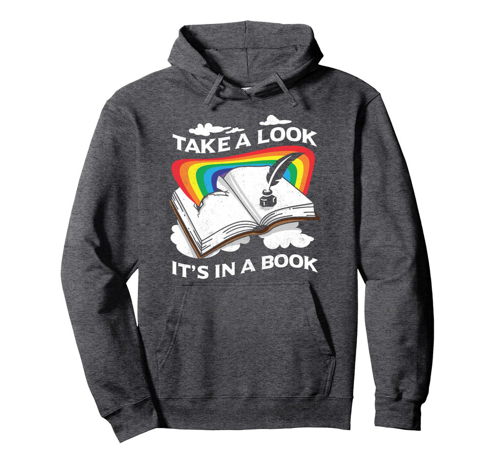 Love Reading Love Rainbows Gift Hoodie - Fun Novelty Design for Adults - T-Shirt, Sweatshirt, Hoodie
