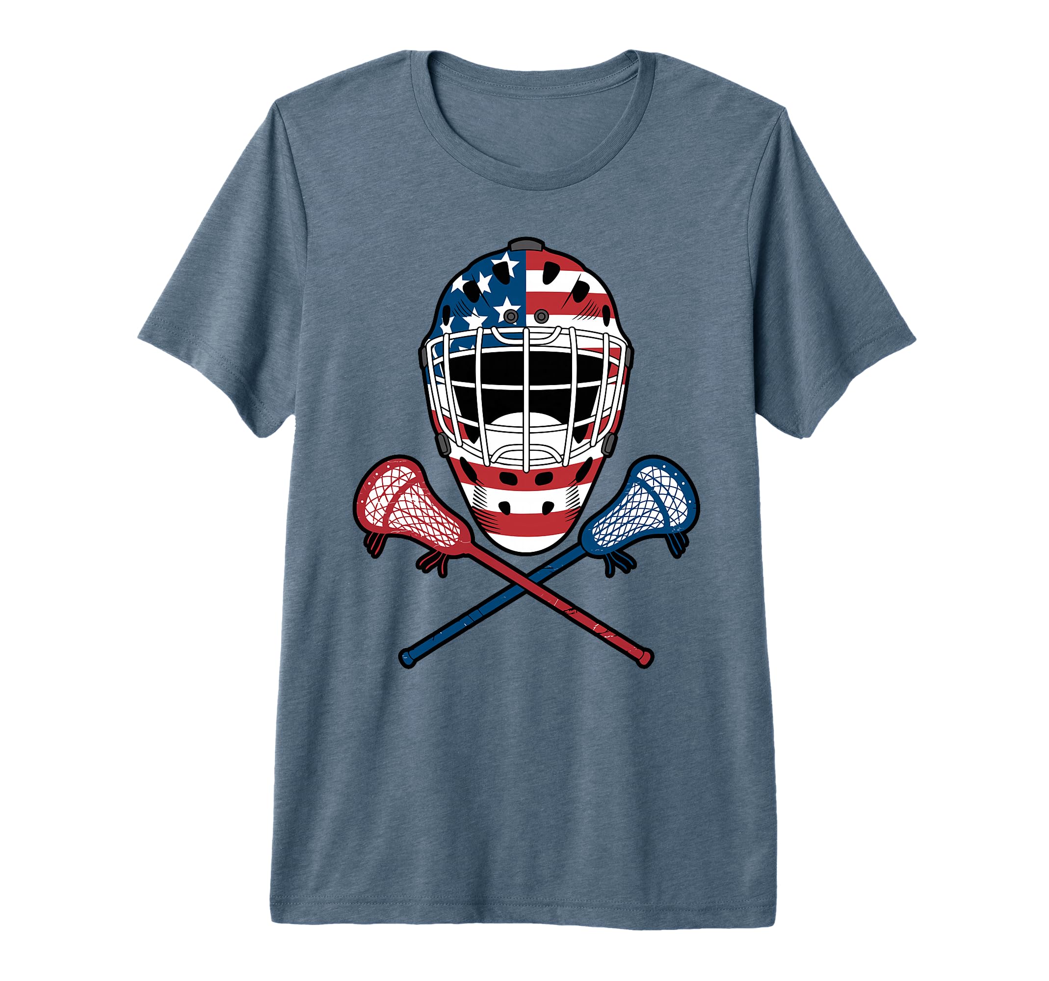 Patriotic Lacrosse Goalie Lax T-Shirt - Aesthetic Graphic Men Women - T-Shirt, Sweatshirt, Hoodie
