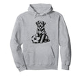 Dog Soccer Ball Simple Funny Black Hoodie - Fun Novelty Design Men Women - T-Shirt, Sweatshirt, Hoodie