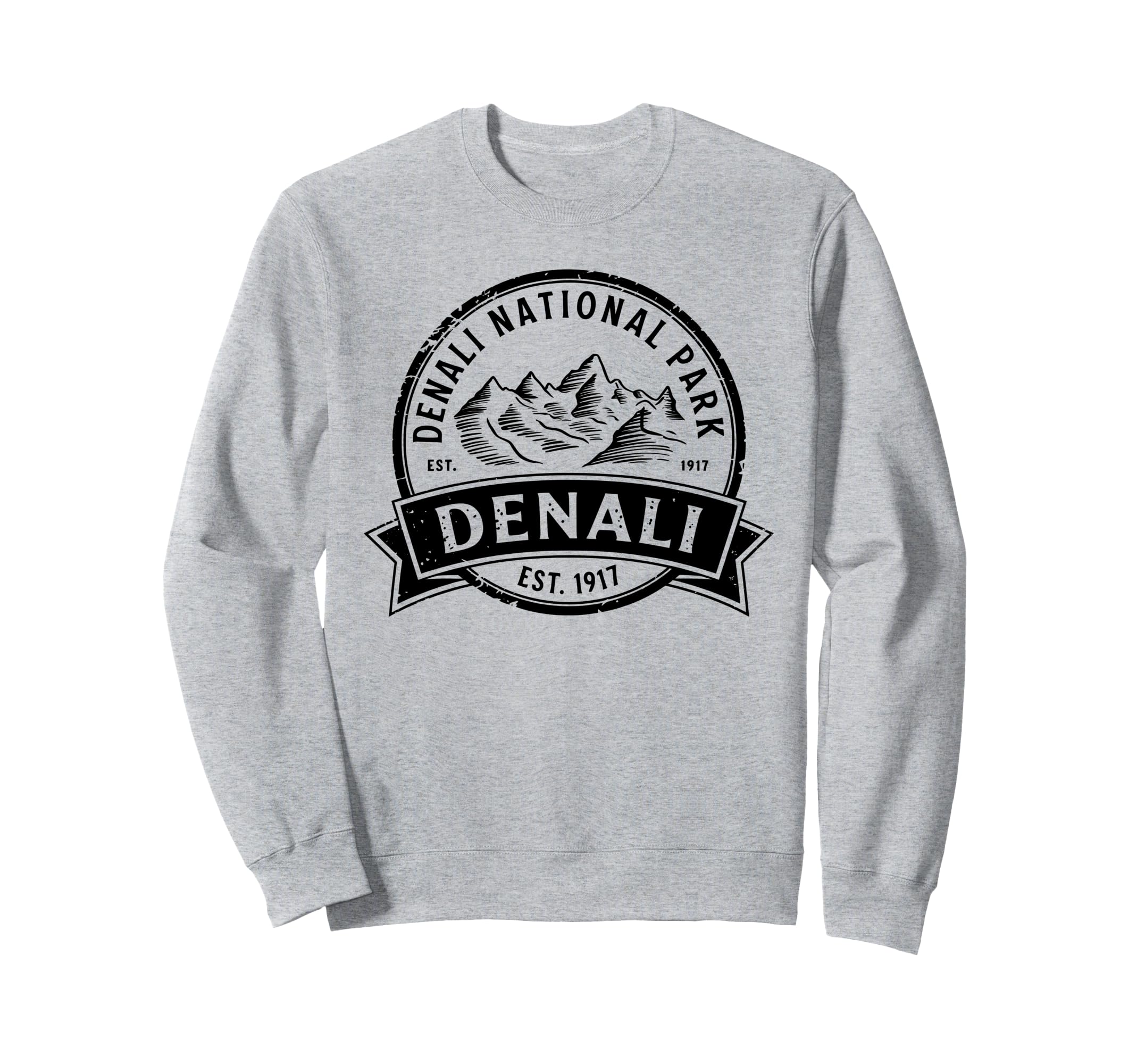 Denali Est 1917 Alaska National Sweatshirt - Custom Art Print for Adults - T-Shirt, Sweatshirt, Hoodie