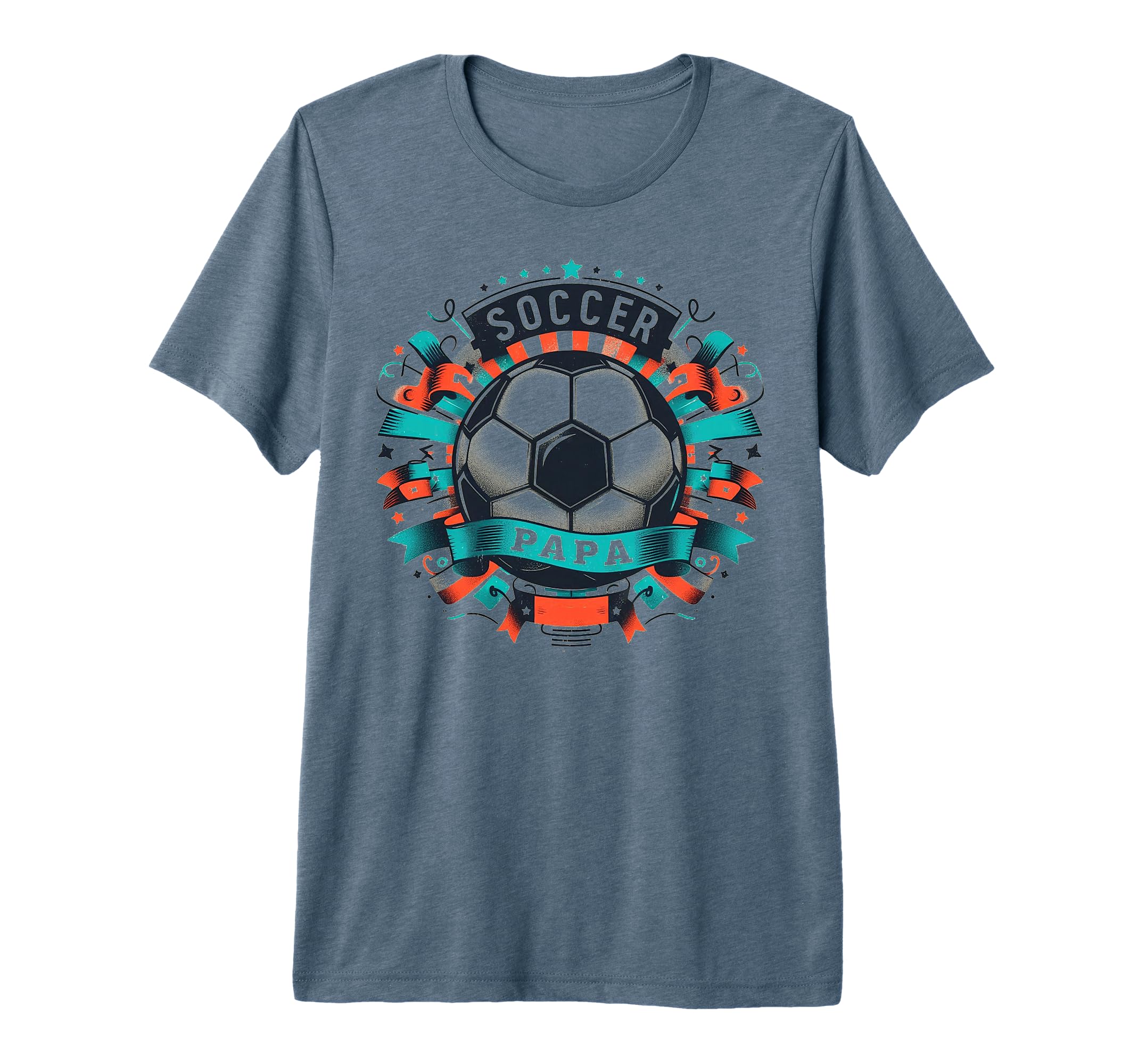 Soccer Papa Family Matching Dad Fathers Day T-Shirt - Graphic Print Unisex - T-Shirt, Sweatshirt, Hoodie