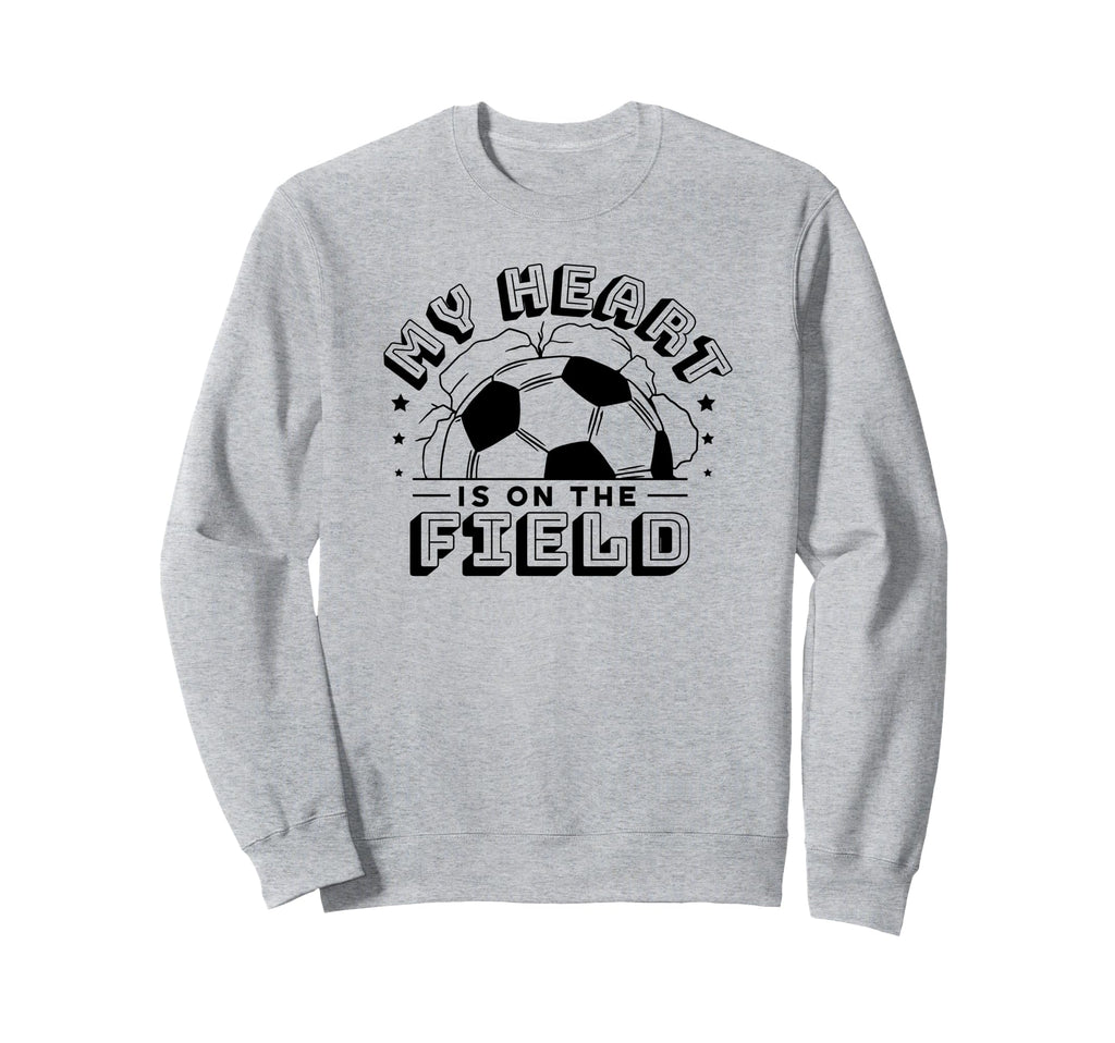 My Heart Is Field Funny Soccer Sweatshirt - Minimalist Print Men Women - T-Shirt, Sweatshirt, Hoodie