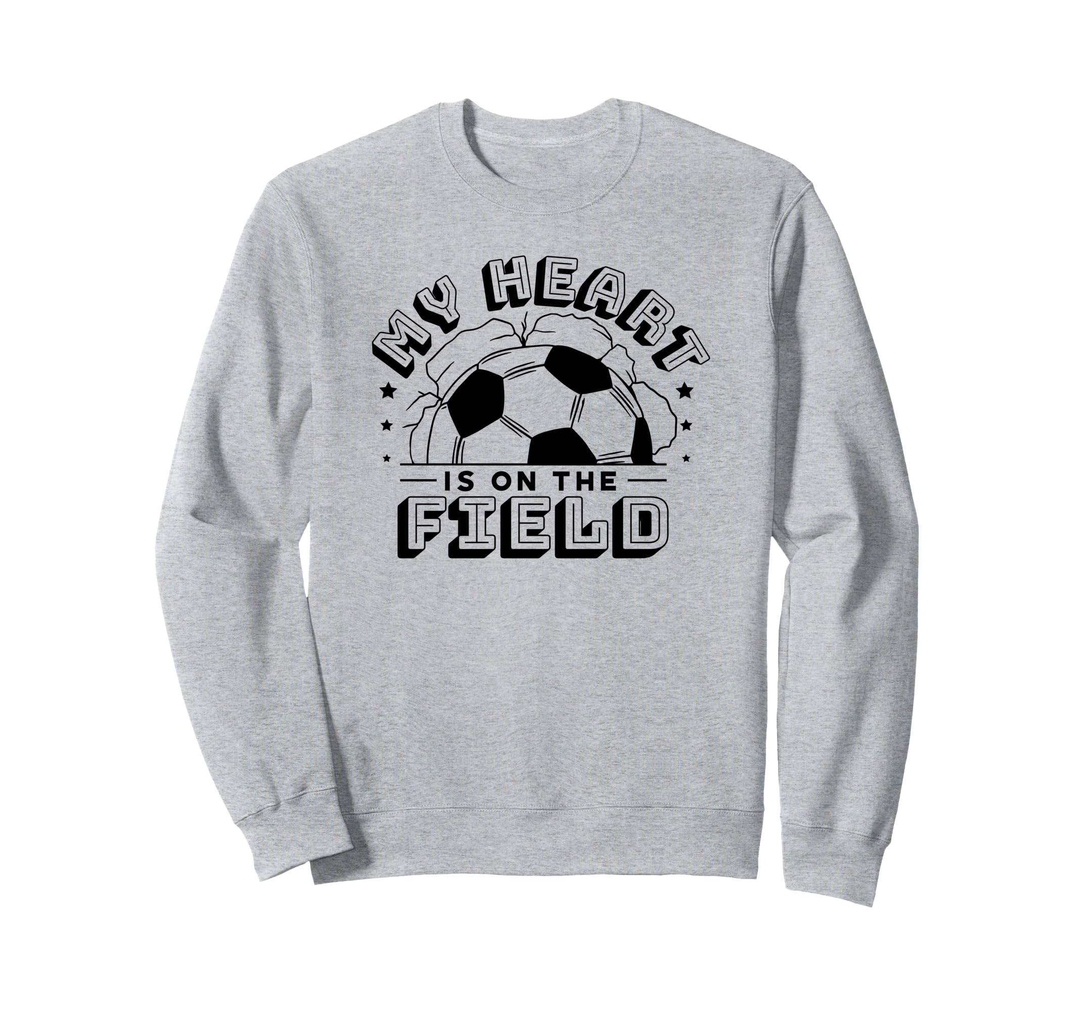 My Heart Is Field Funny Soccer Sweatshirt - Minimalist Print Men Women - T-Shirt, Sweatshirt, Hoodie