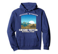 Grand Teton National Park Wpa Barn Hoodie - Custom Art Print Unisex - T-Shirt, Sweatshirt, Hoodie