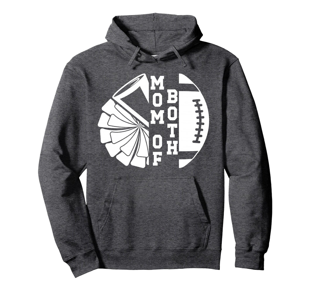Mom Both Proud Football And Cheer Mom Hoodie - Custom Art Print Men Women - T-Shirt, Sweatshirt, Hoodie