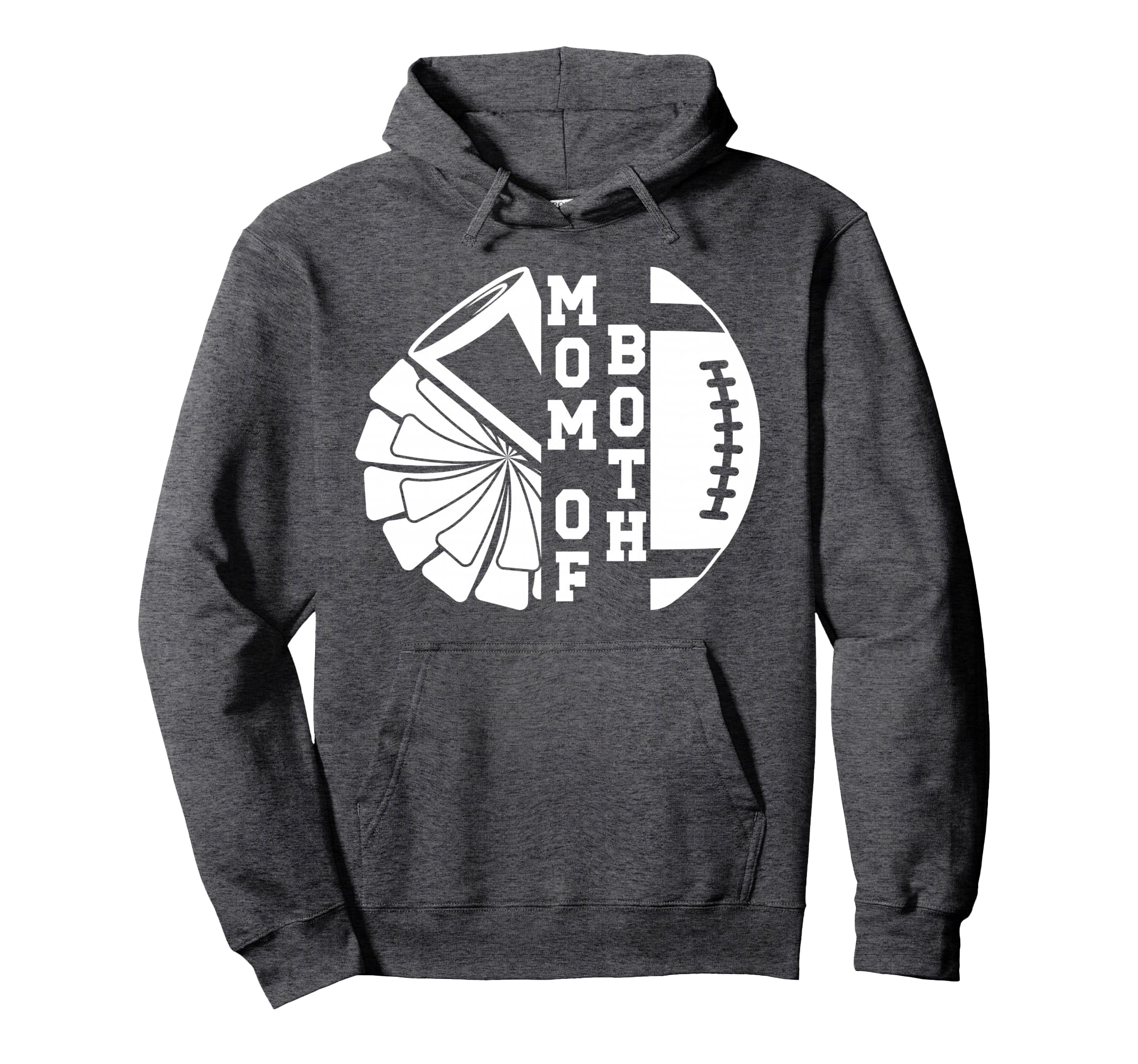 Mom Both Proud Football And Cheer Mom Hoodie - Custom Art Print Men Women - T-Shirt, Sweatshirt, Hoodie