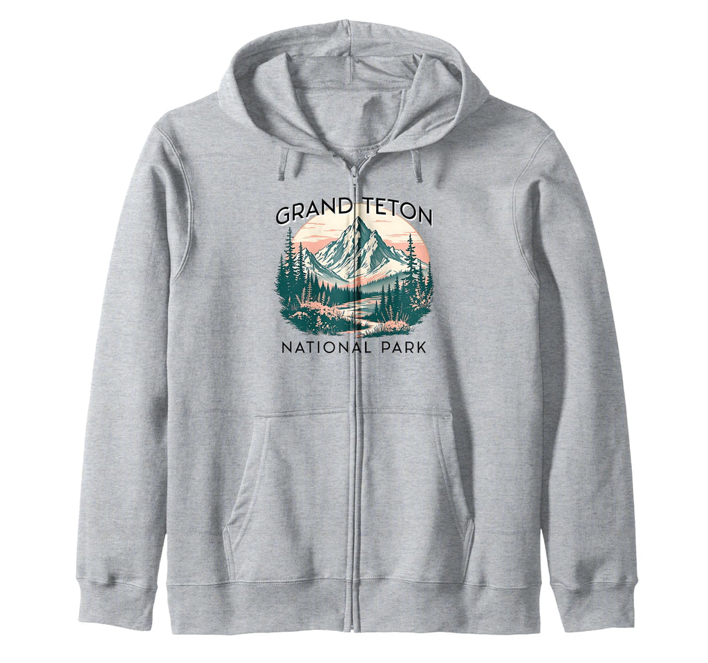 Grand Teton National Park Wyoming Usa Hoodie - Novelty Apparel for Adults - T-Shirt, Sweatshirt, Hoodie