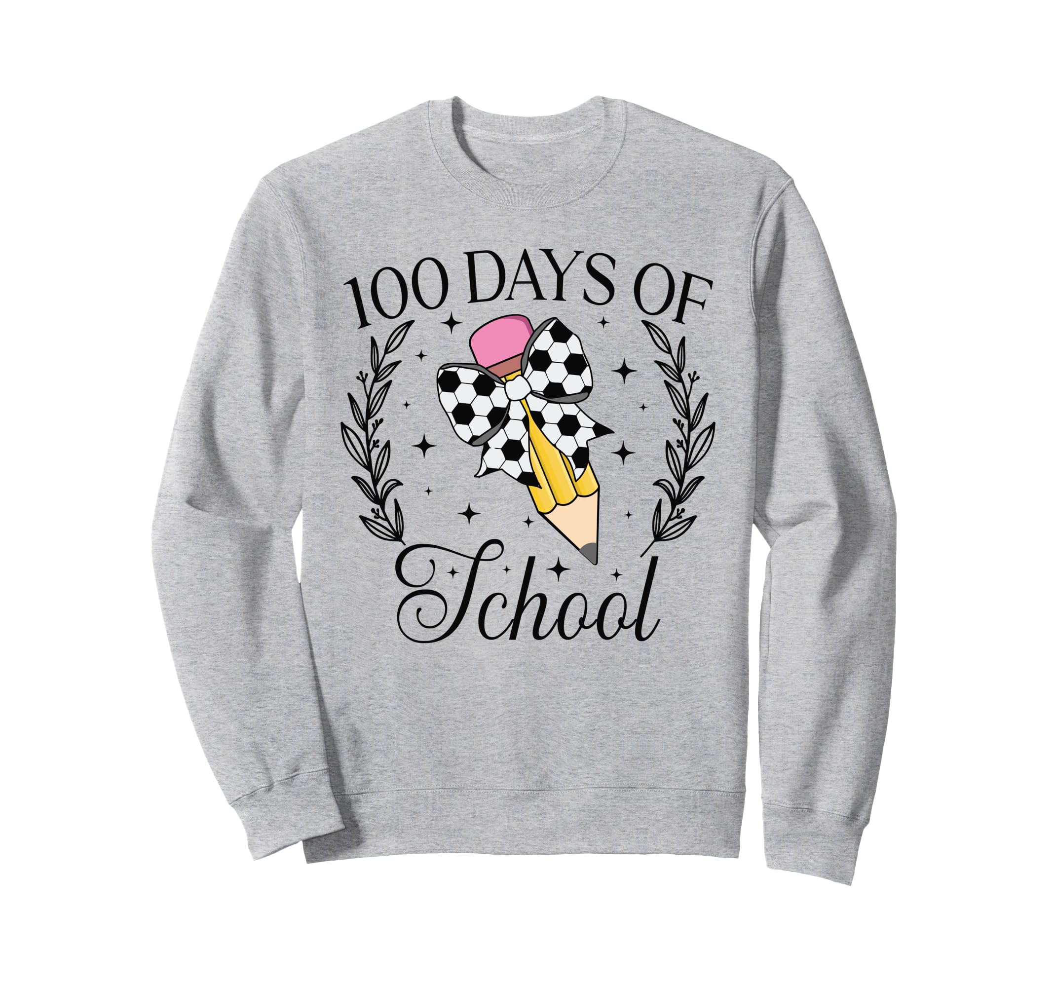 100 Days School Soccer Coquette Sweatshirt - Custom Art Print Unisex - T-Shirt, Sweatshirt, Hoodie