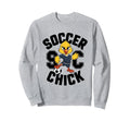 Soccer Chick Soccer Player Soccer Sweatshirt - Aesthetic Graphic Unisex - T-Shirt, Sweatshirt, Hoodie