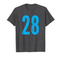 Number 28 Distressed Sport Team Player T-Shirt - Trendy Graphic for Adults - T-Shirt, Sweatshirt, Hoodie