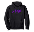 Purple Baseball Heartbeat Purple Hoodie - Minimalist Print Unisex - T-Shirt, Sweatshirt, Hoodie