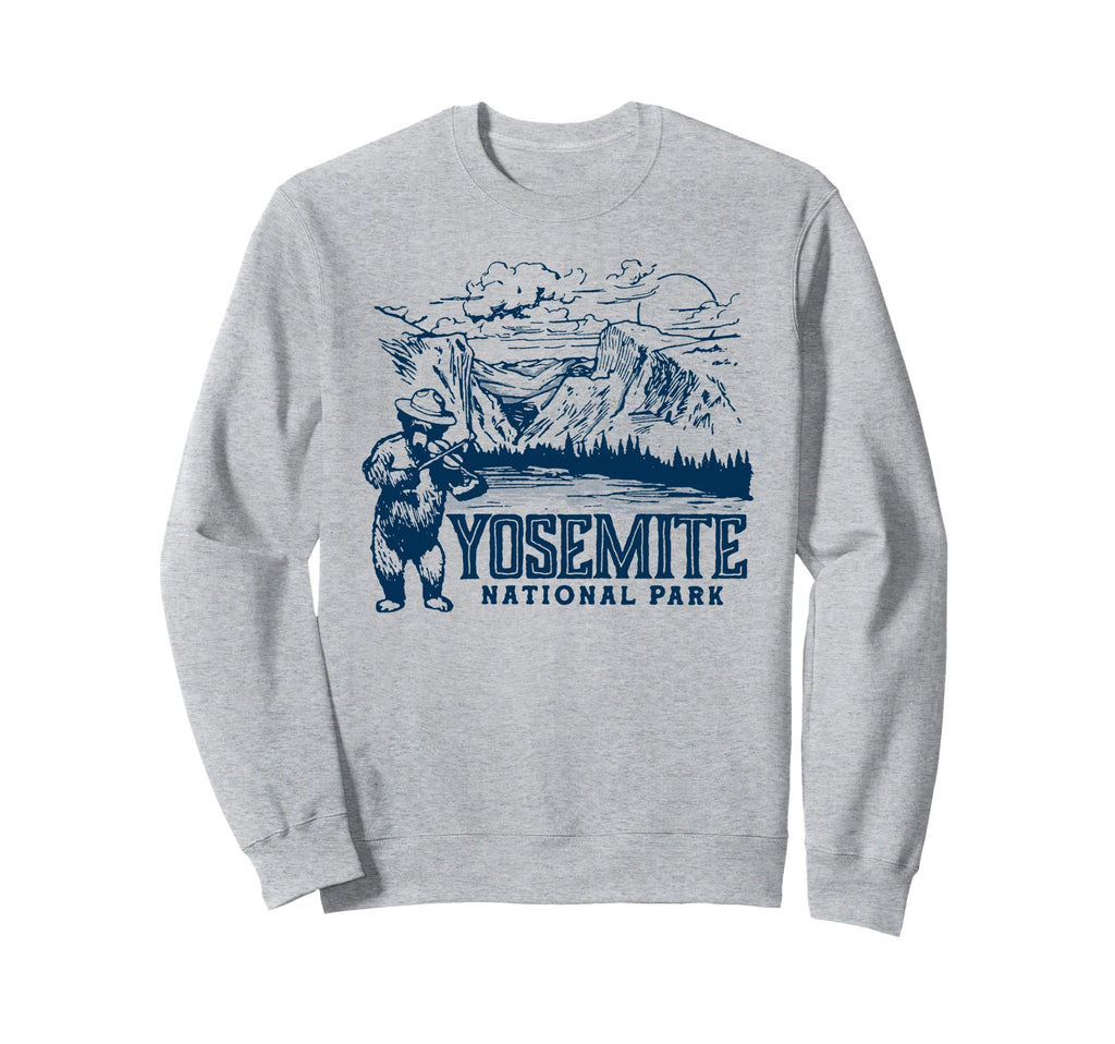 Yosemite National Park Bear Fiddle Sweatshirt - Trendy Graphic Men Women - T-Shirt, Sweatshirt, Hoodie