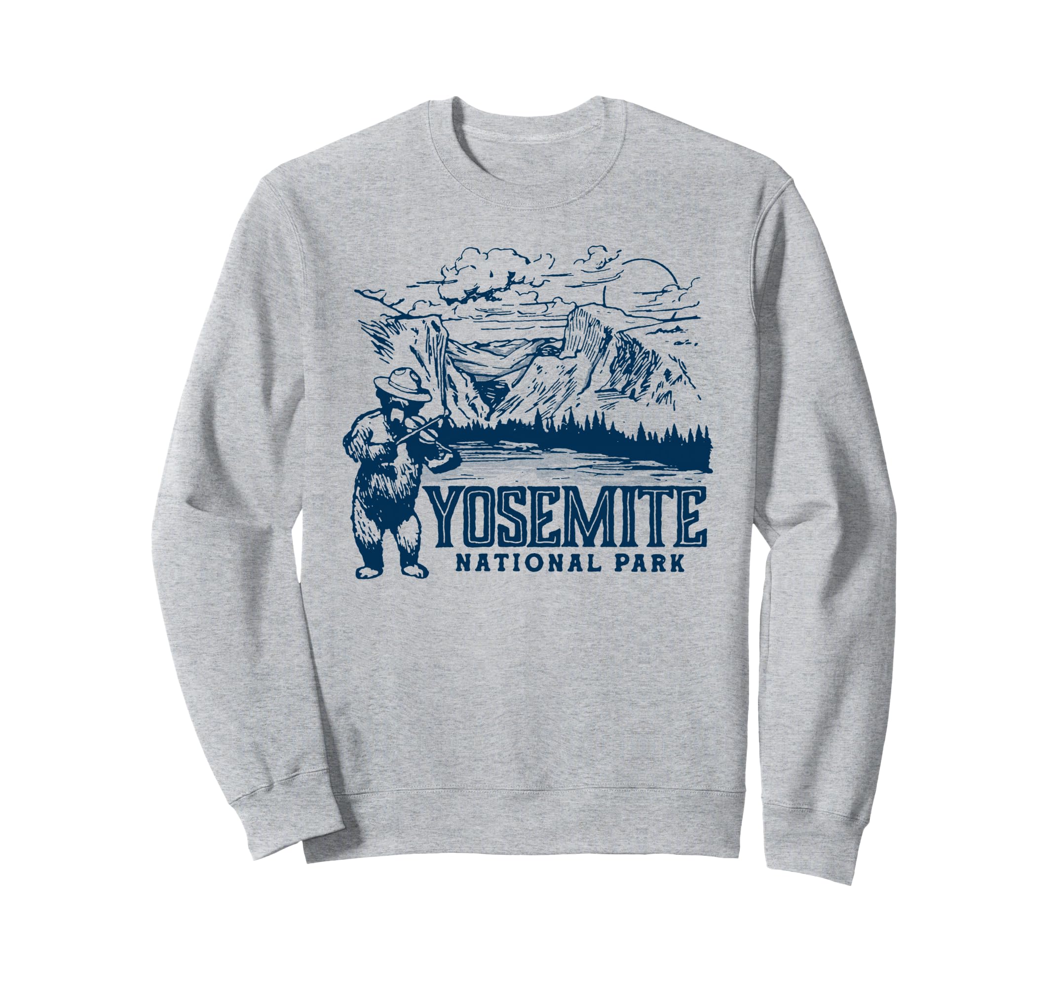 Yosemite National Park Bear Fiddle Sweatshirt - Trendy Graphic Men Women - T-Shirt, Sweatshirt, Hoodie