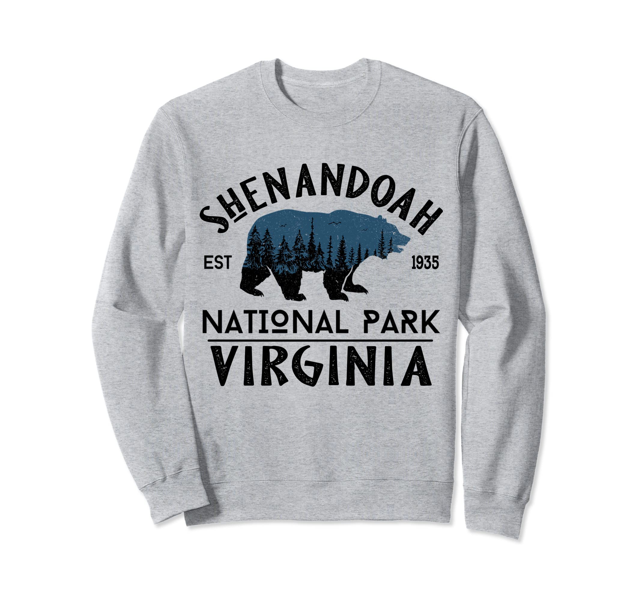 Bear Shenandoah National Park Sweatshirt - Minimalist Print for Adults - T-Shirt, Sweatshirt, Hoodie