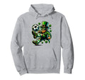 Soccer St Patricks Day Funny Leprechaun And Hoodie - Unique Graphic Unisex - T-Shirt, Sweatshirt, Hoodie