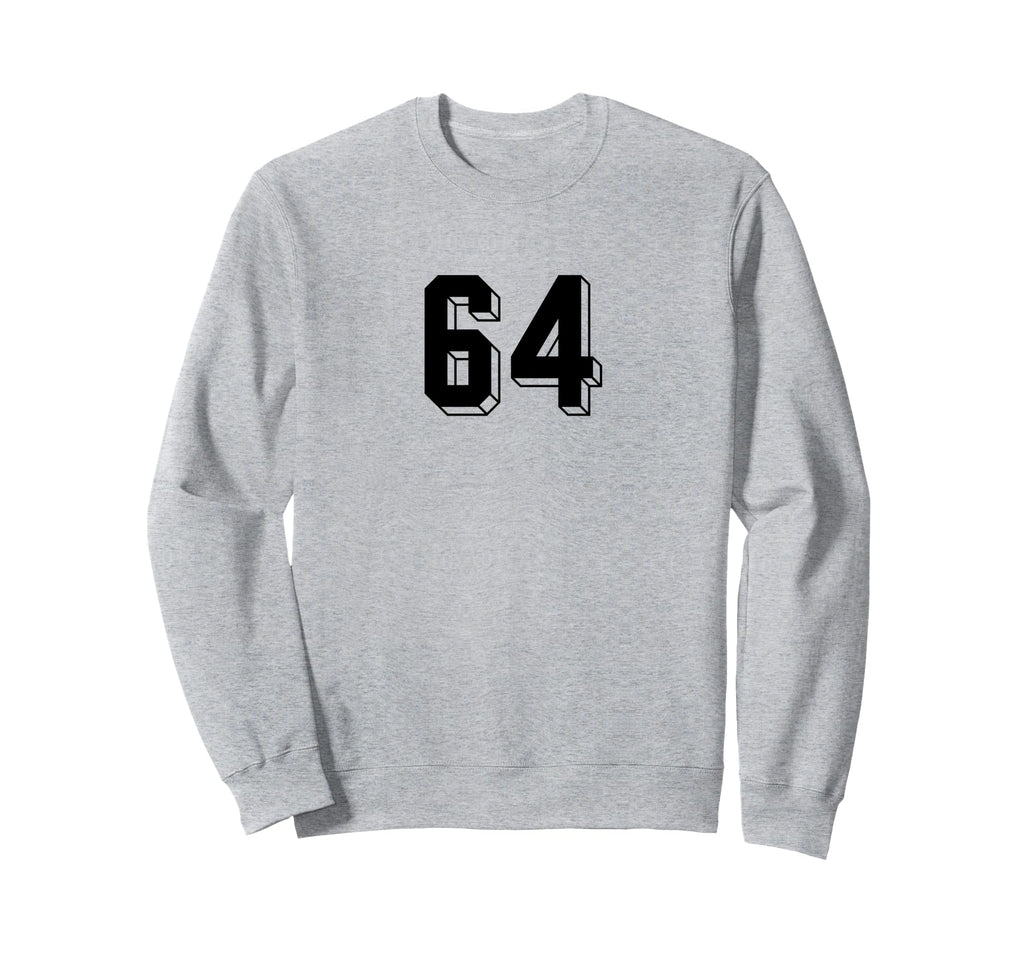 Number 64 80S 90S Soccer Team Sweatshirt - Minimalist Print for Adults - T-Shirt, Sweatshirt, Hoodie