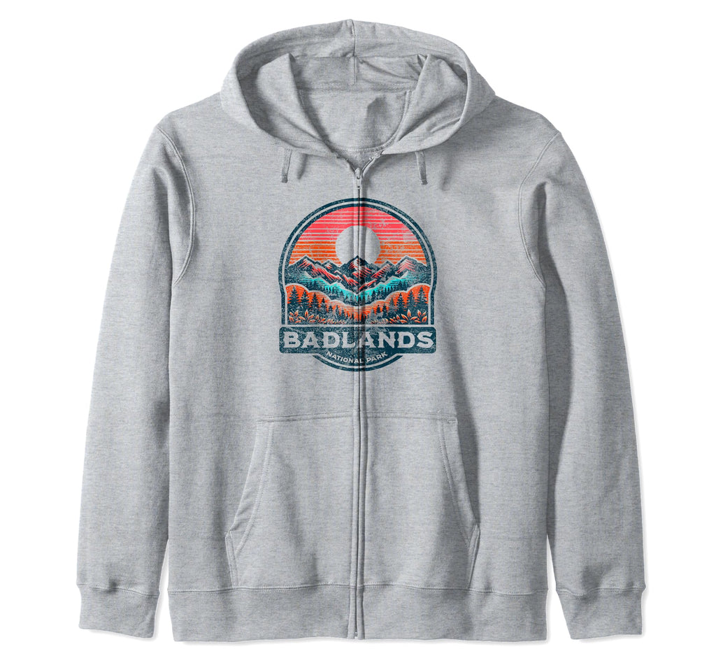 Badlands National Park South Dakota Usa Hoodie - Custom Art Print Unisex - T-Shirt, Sweatshirt, Hoodie