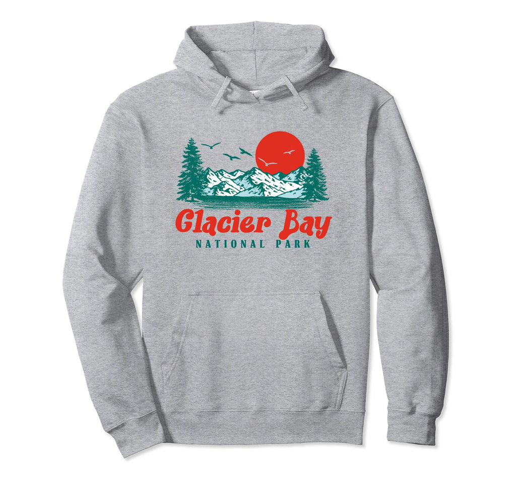 Glacier Bay National Park Mountain Trees Sun Hoodie - Graphic Print Unisex - T-Shirt, Sweatshirt, Hoodie