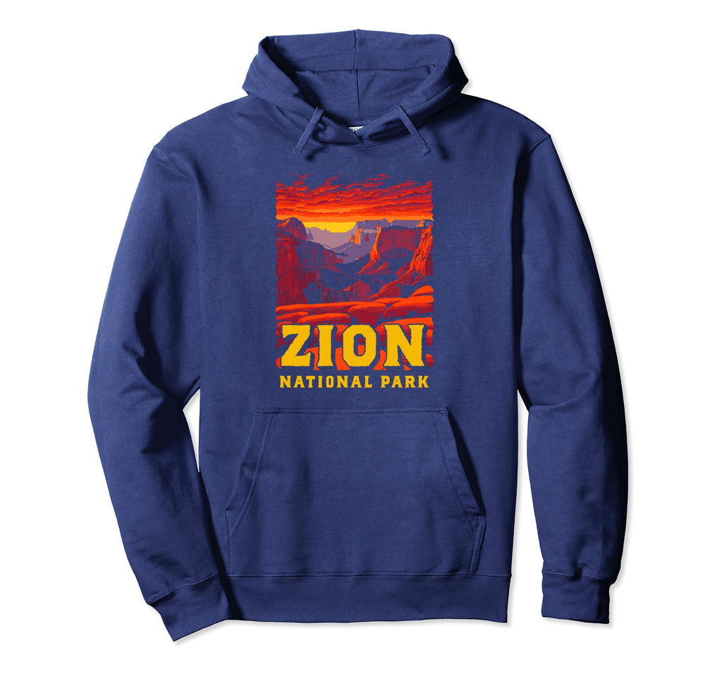 Zion National Park Canyon Throwback Hoodie - Aesthetic Graphic Unisex - T-Shirt, Sweatshirt, Hoodie
